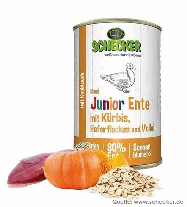 Schecker Menü - Junior Ente mit Kürbis 410g
