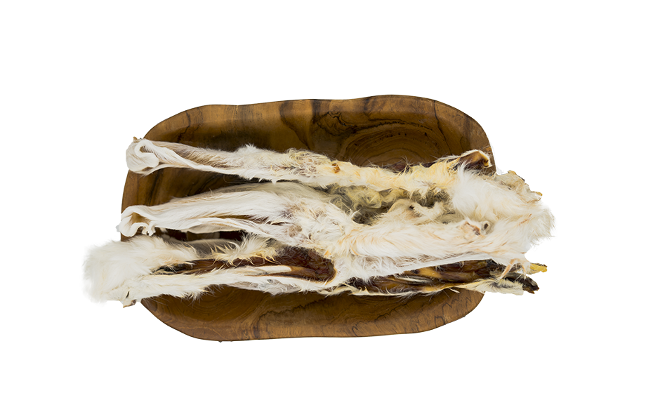 Kaninchenohren mit Fell getrocknet 100g