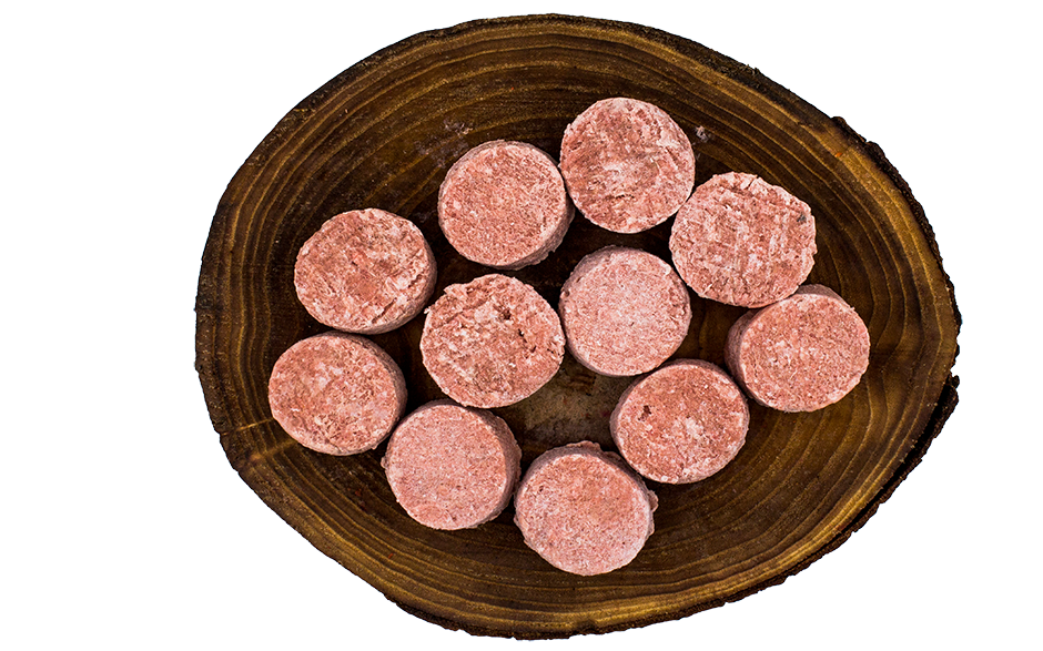 Feines Rindfleisch mit Blut und Hanföl 1000g Portionsware