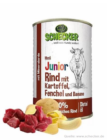 Schecker Menü - Junior Rind mit Kartoffel 410g