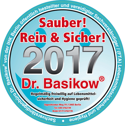 Dr. Basikow Siegel 2017 Siegel Sauberkeit Basikow